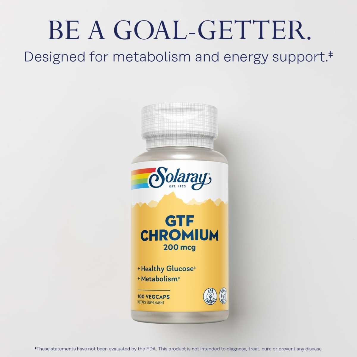 Solaray GTF Chromium 200 mcg – Balanced Metabolism, Blood Sugar Support & Energy Levels – 100 Vegan Capsules - END Nutrition