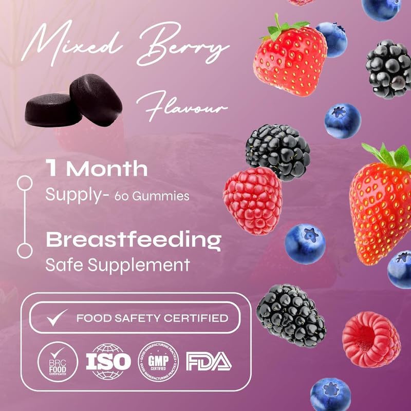 Known Postpartum Support Gummies – Mixed Berry Flavour, Vegan Multivitamin with Iron, Biotin, Choline & Vitamins for Recovery & Energy – 1 Month Supply - END Nutrition