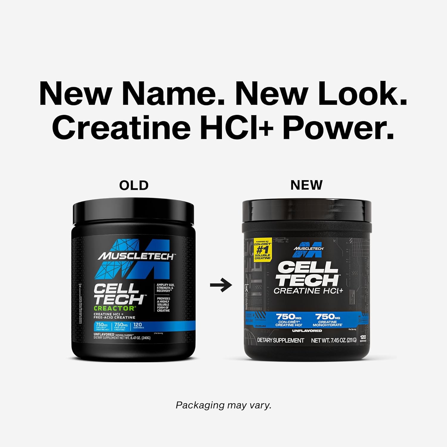 MuscleTech Cell-Tech Creactor Micronized Creatine & Creatine HCl Powder | Unflavored