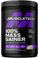 MuscleTech 100% Mass Gainer Protein Powder | Vanilla, 5.15 lb