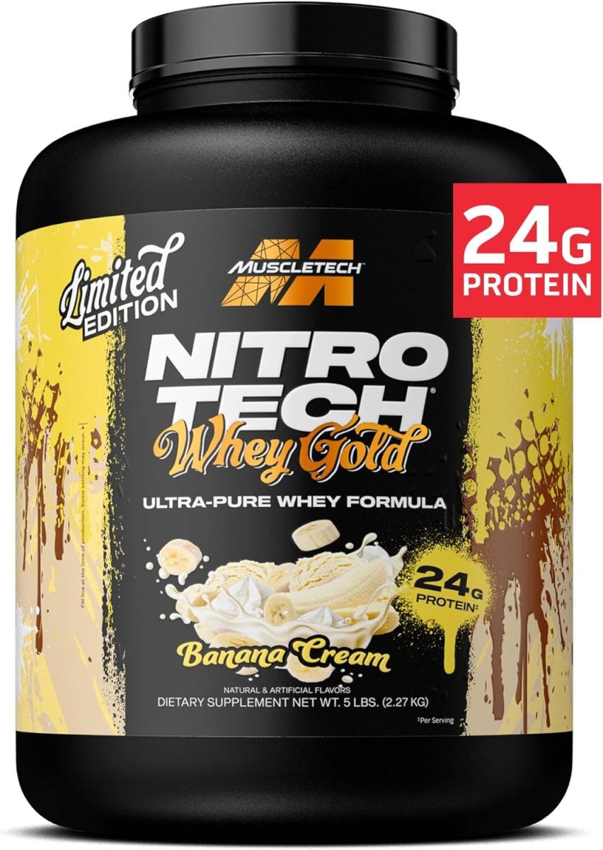 MuscleTech Nitro - Tech 100% Whey Gold Protein | Banana Cream | 5 lbs - END Nutrition