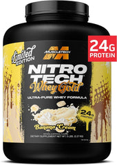 MuscleTech Nitro-Tech 100% Whey Gold Protein | Banana Cream | 5 lbs