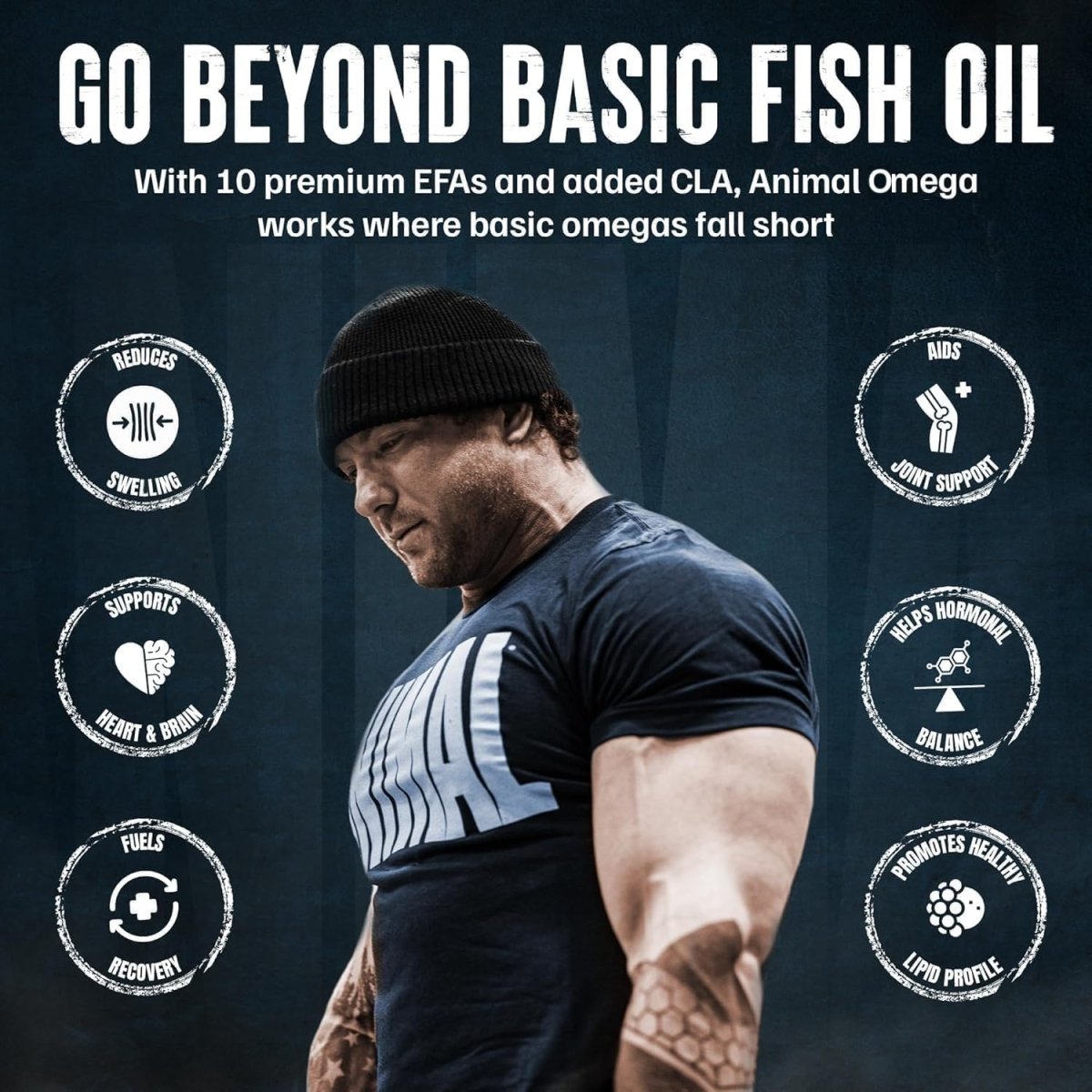Universal Nutrition Animal Advanced Omega 3 – 3500 mg EPA & DHA Fish Oil + CLA, GLA, ALA – Brain, Skin, Eye, Immune & Joint Support – 30 Pill Packs - endnutrition.com