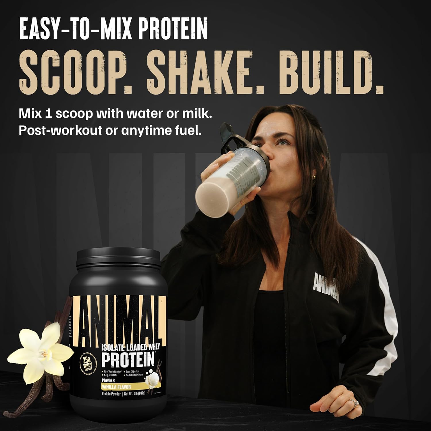 Universal Nutrition Animal Isolate Loaded Whey Protein – Fast Recovery & Lean Muscle – Vanilla Flavor – 2 lb