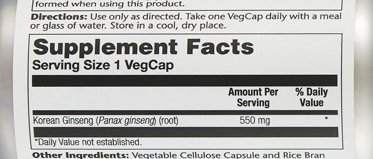 Solaray Korean Ginseng 550 mg – Energy, Vitality, Circulation & Stress Support – 50 Vegan Capsules - END Nutrition
