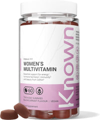 Known Women’s Multivitamin Gummies – Berry Flavour, Vegan Supplement with A, C, D3, E, B6, B12, Biotin, Iron, Zinc & Sea Moss – Energy, Skin, Hair & Immune Support – 1 Month Supply
