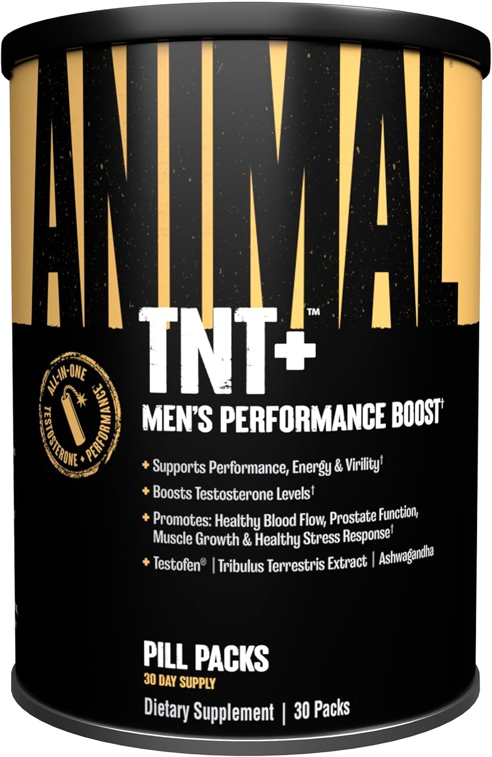 Animal TNT+ Men’s Performance Boost – Testosterone, Vitality & Recovery Support – With Zinc, Magnesium, Tribulus & Herbal Extracts – Strength, Energy & Hormone Balance – 30 Packs