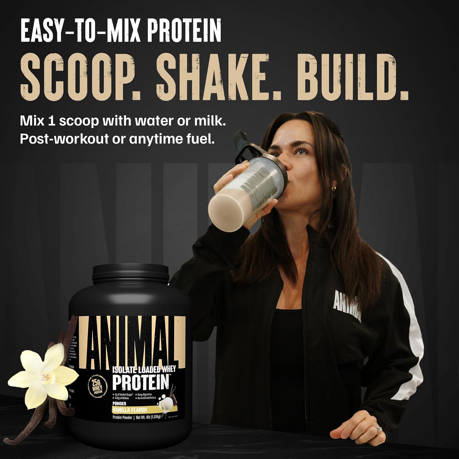 Universal Nutrition Animal Whey Isolate Protein Powder – Pre & Post Workout Muscle Builder – Digestive Enzymes – Vanilla Flavor – 4 lbs