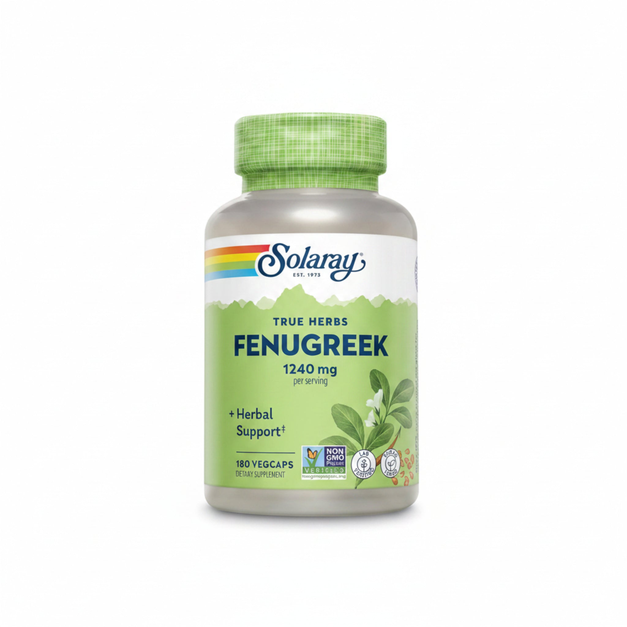 Solaray Fenugreek Seed 1240 mg – Herbal Support for Metabolism, Digestion & Vitality – 180 Vegan Capsules - END Nutrition