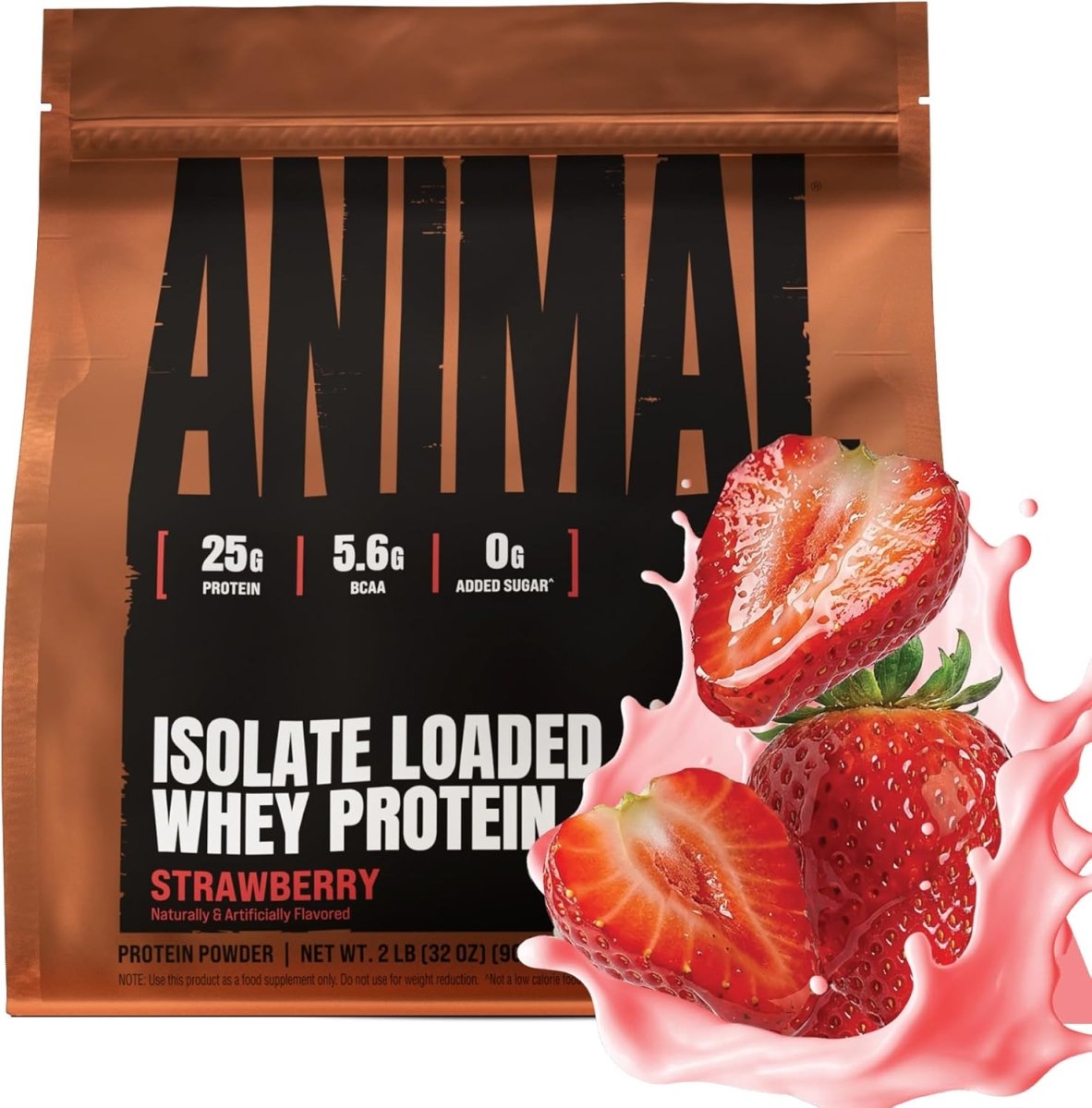 Universal Nutrition Animal Isolate Loaded Whey Protein – Fast Recovery & Lean Muscle – Strawberry Flavor – 2 lb - END General Trading