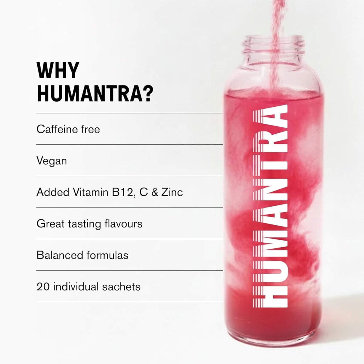Humantra Electrolyte Powder – Black Cherry (20 Sachets) | 6-Electrolyte Hydration | Plant-Based, Vegan, Sugar Free & Gluten Free - END General Trading