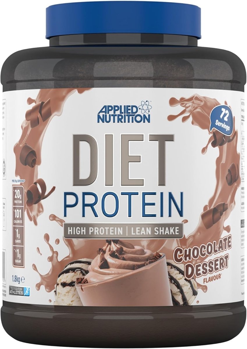 Applied Nutrition Diet Whey – Chocolate Flavour – 1.8 kg (72 Servings) – High Protein, Low Carb & Sugar – Weight Management with CLA, L‑Carnitine & Green Tea - END Nutrition