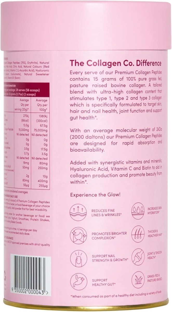 THE COLLAGEN CO Collagen Powder – Strawberry Watermelon – 560 g – Skin, Hair & Joint Support - END Nutrition