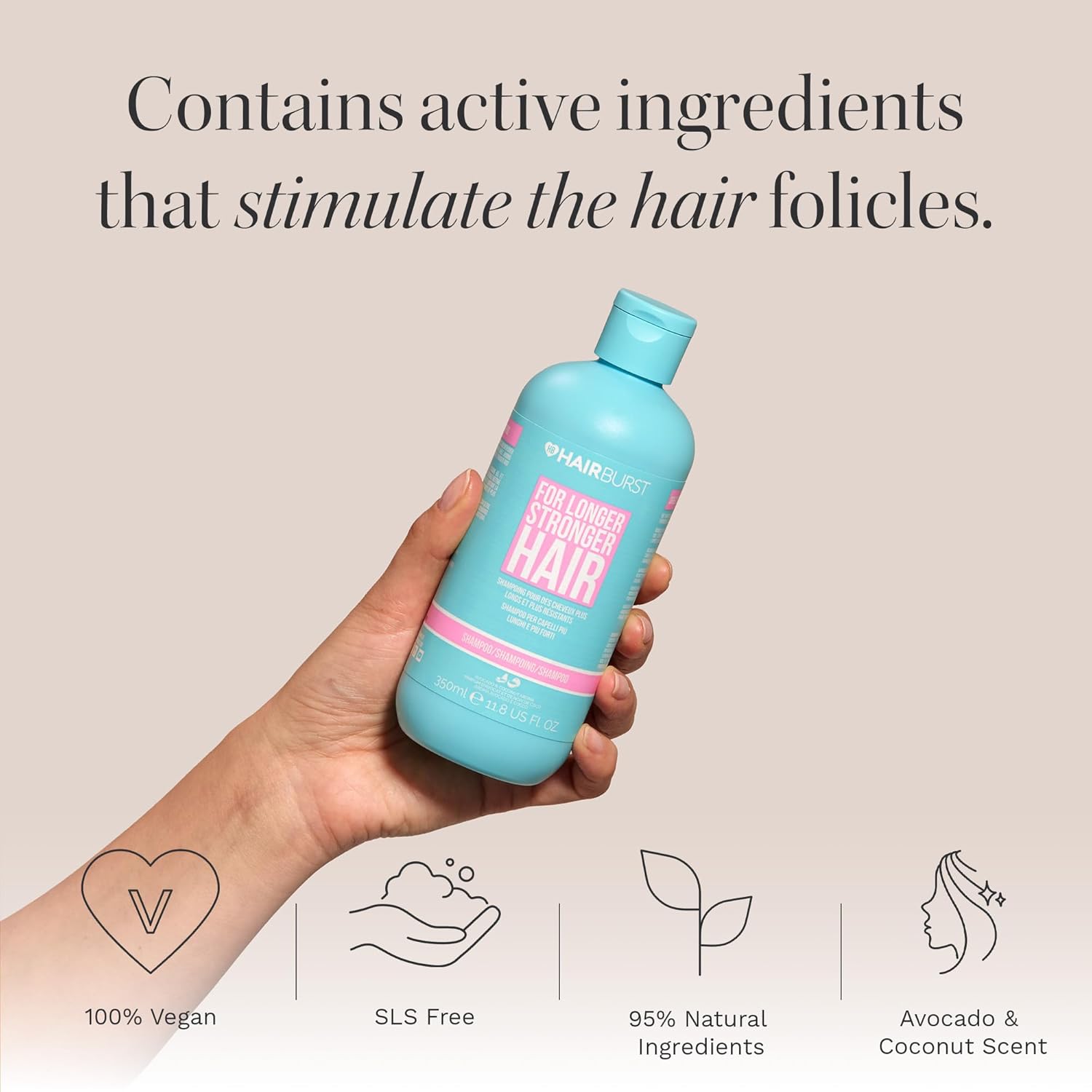 Hairburst Hair Growth Shampoo for Women | 350 ml  Reduces Hair Loss & Strengthens Growth