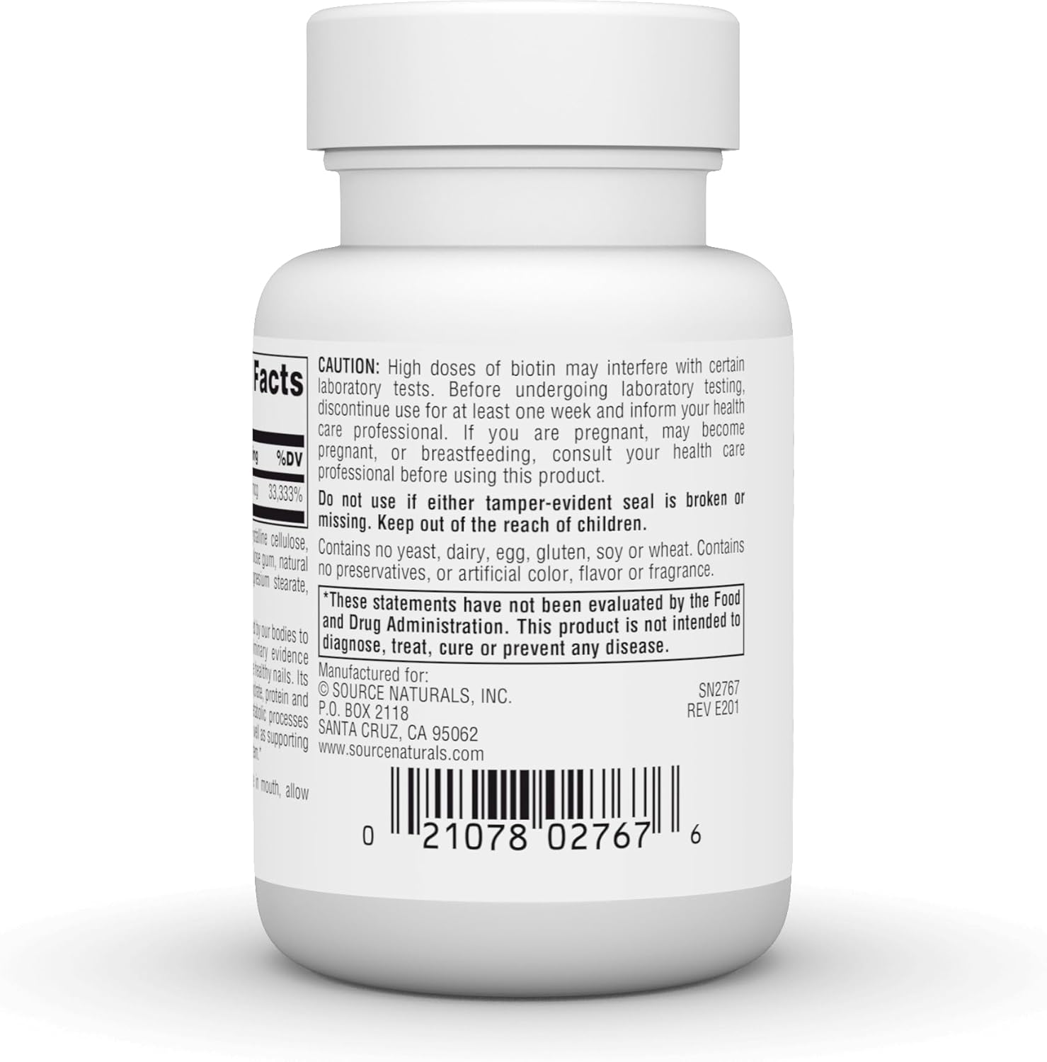 Source Naturals Biotin Fast Melt – 10,000 mcg – 120 Tablets – Hair, Skin & Nail Support