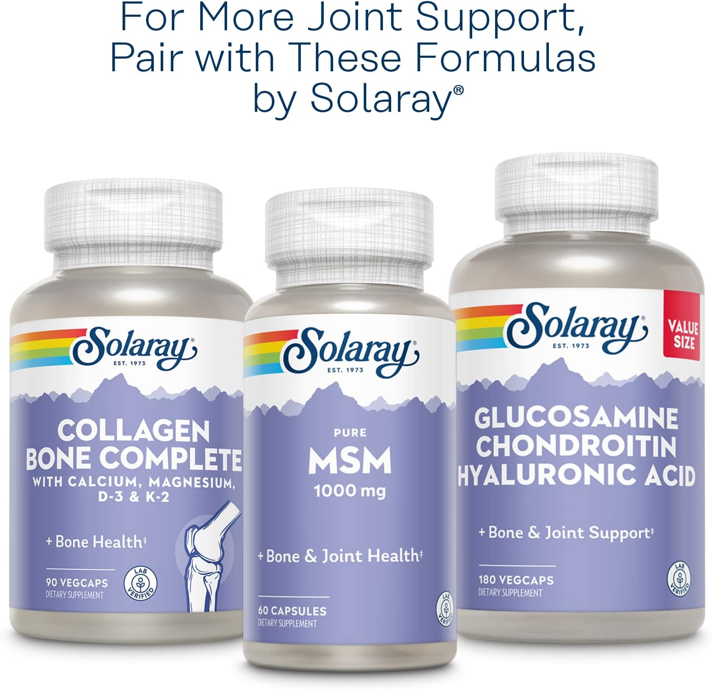Solaray Glucosamine Sulfate 1500 mg with Turmeric & Boswellia – Joint Comfort, Connective Tissue & Mobility – 120 Vegan Capsules - END Nutrition
