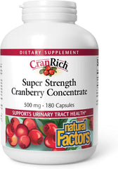 Natural Factors CranRich Cranberry 180 Capsules – Urinary Health Support