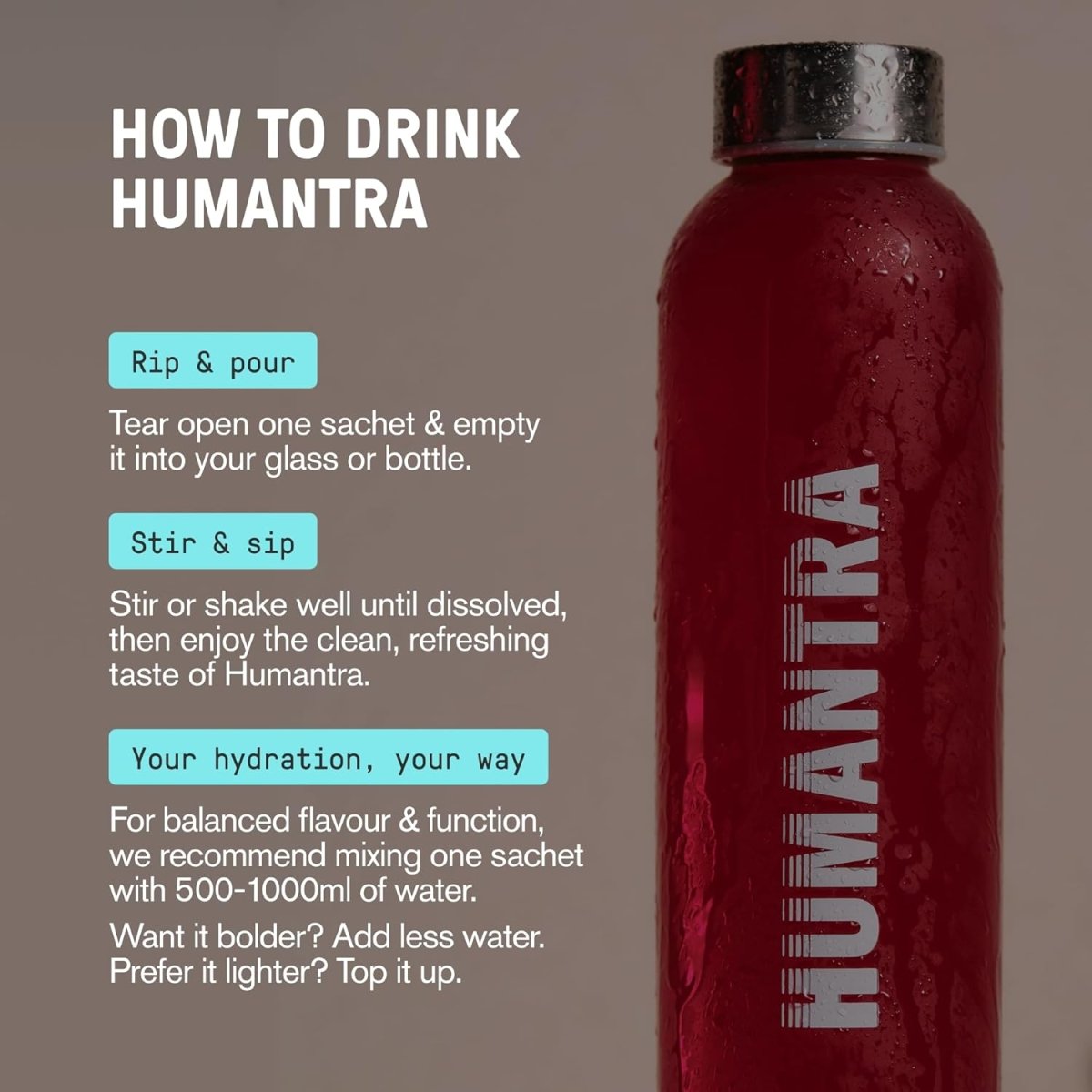 Humantra Electrolyte Powder – Black Cherry (20 Sachets) | 6-Electrolyte Hydration | Plant-Based, Vegan, Sugar Free & Gluten Free - END General Trading