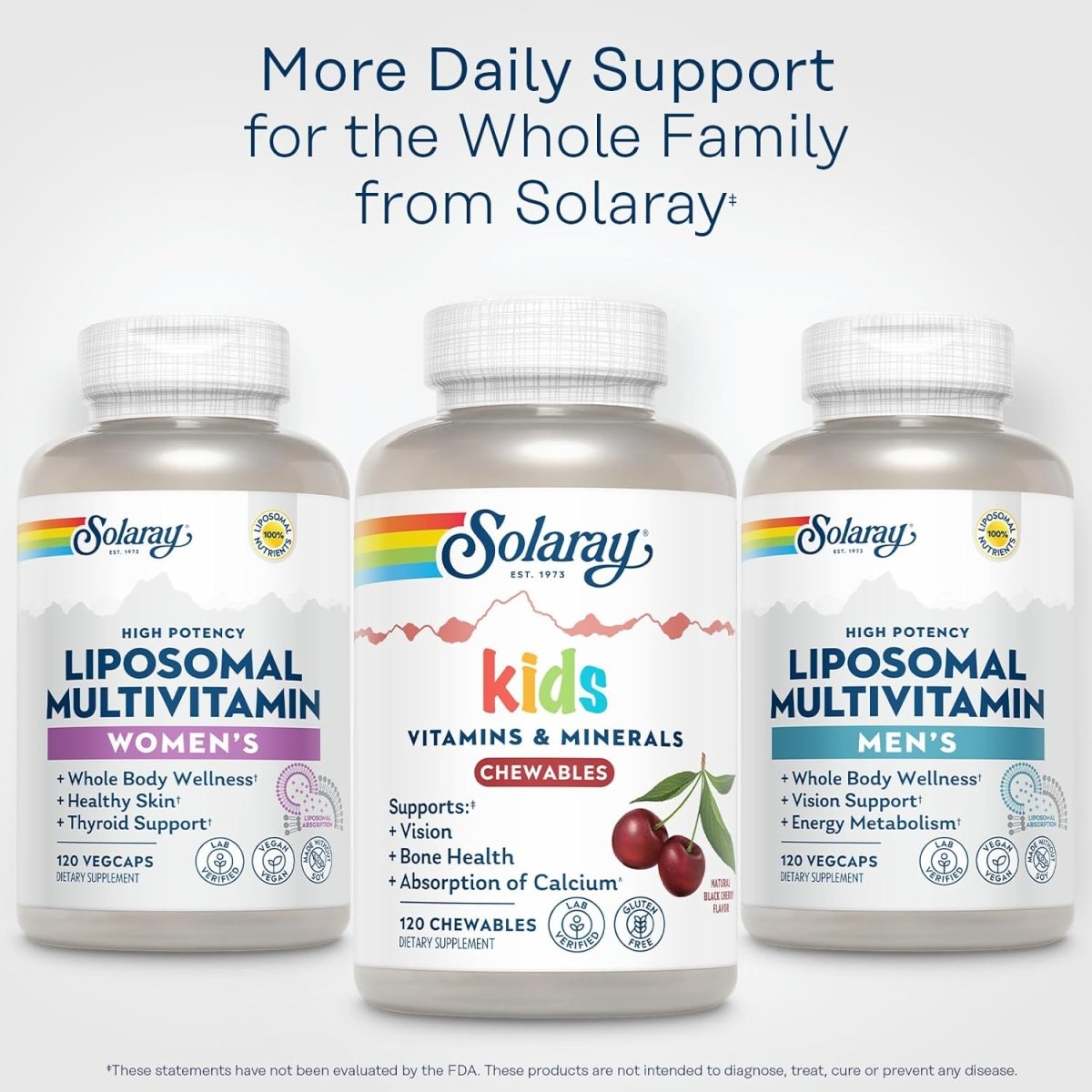 Solaray Kid’s Vitamins & Minerals – Multivitamin for Kids – Bones, Vision & Heart Health – 120 Black Cherry Chewables - END Nutrition
