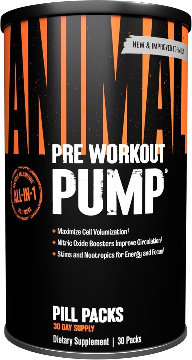 Universal Animal Pump – 30 Packs – Pre‑Workout Nitric Oxide & Muscle Pump Formula - END Nutrition