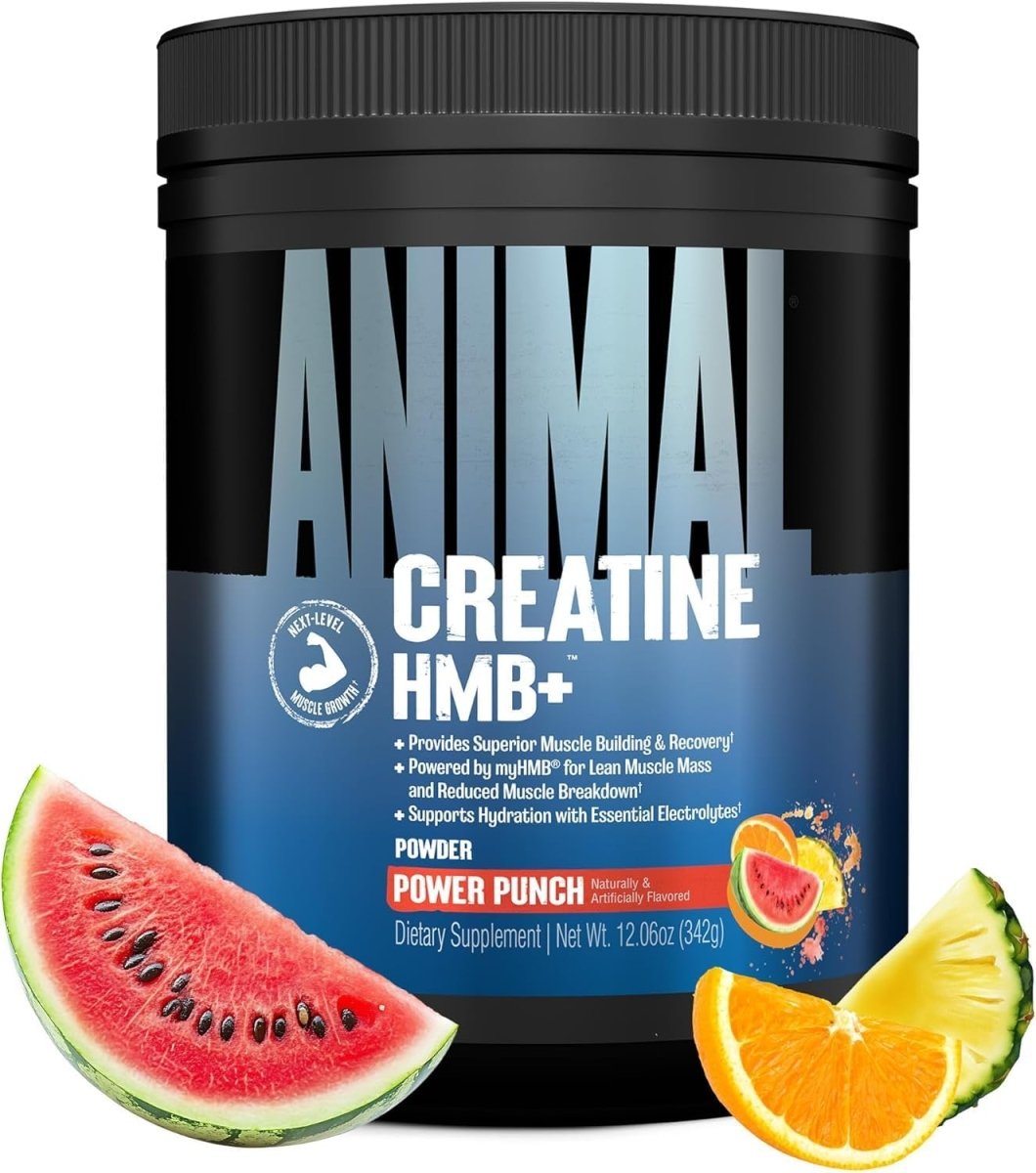 Universal Nutrition Animal Creatine HMB+ – Strength, Recovery & Power Formula – Power Punch Flavor – 342 g - END General Trading