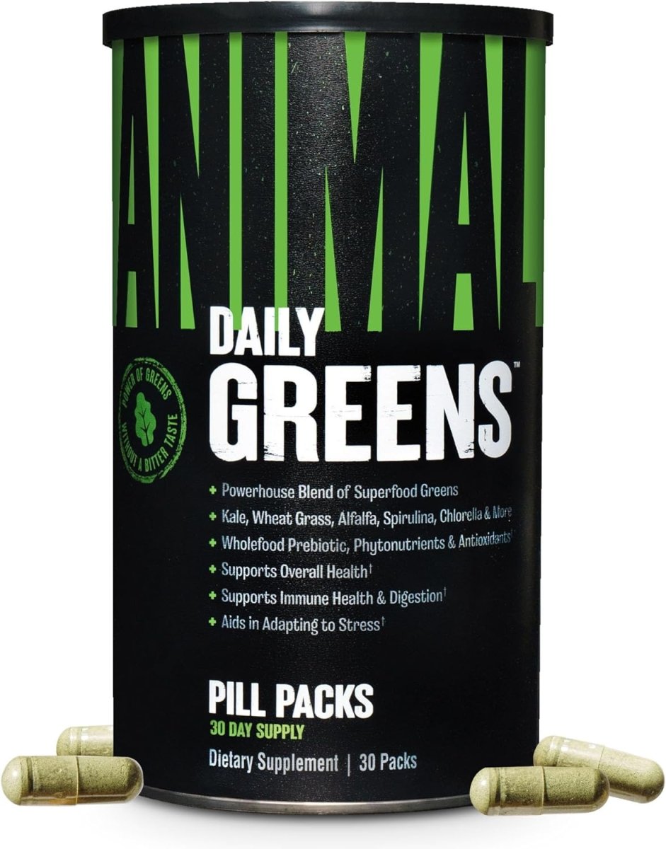 Universal Nutrition Animal Daily Greens – Superfood & Antioxidant Blend – Immunity, Digestion & Wellness – 30 Packs - END General Trading