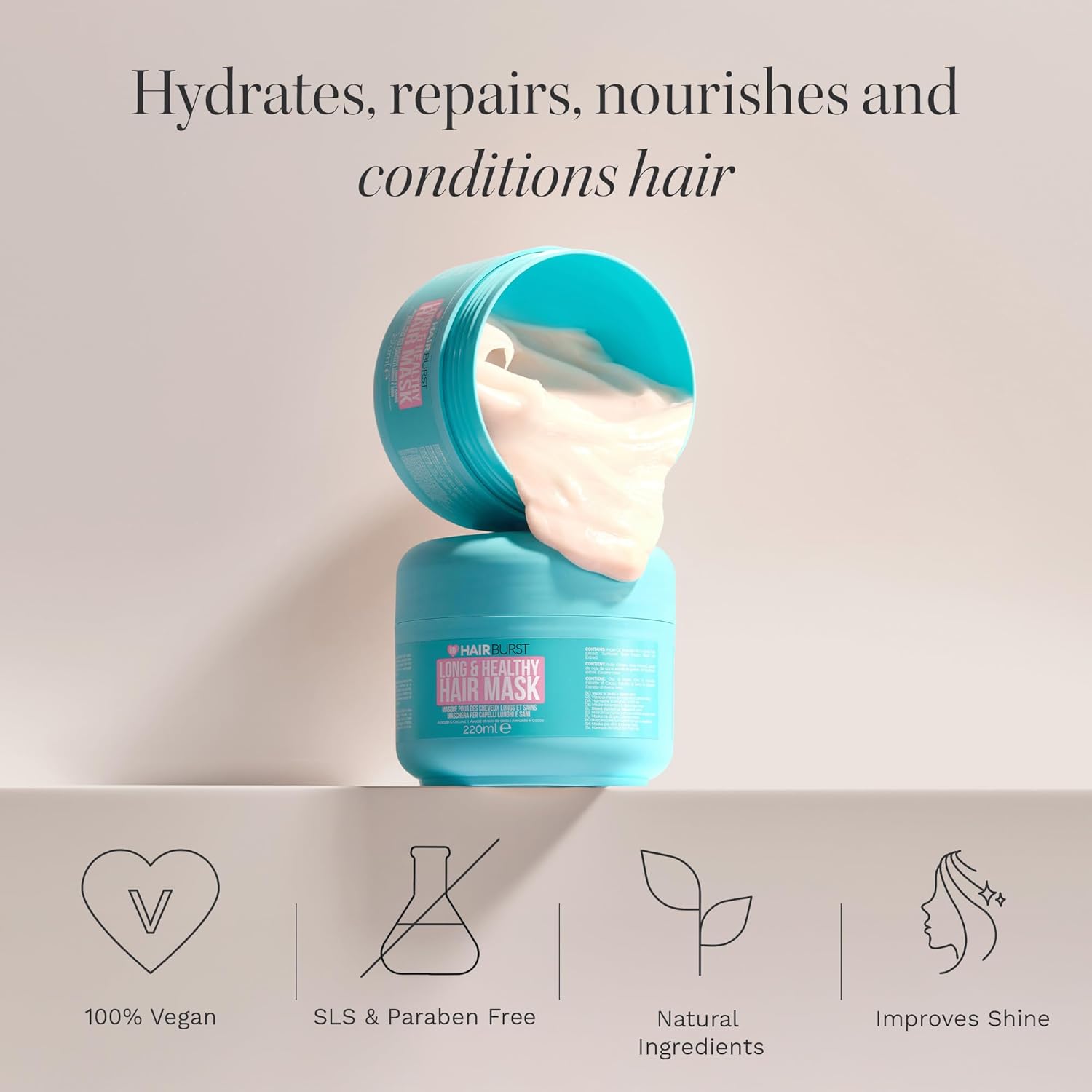 Hairburst Thickening Hair Mask | Black Oat Extract & Avocado Oil  Hydrating Hair Growth & Repair