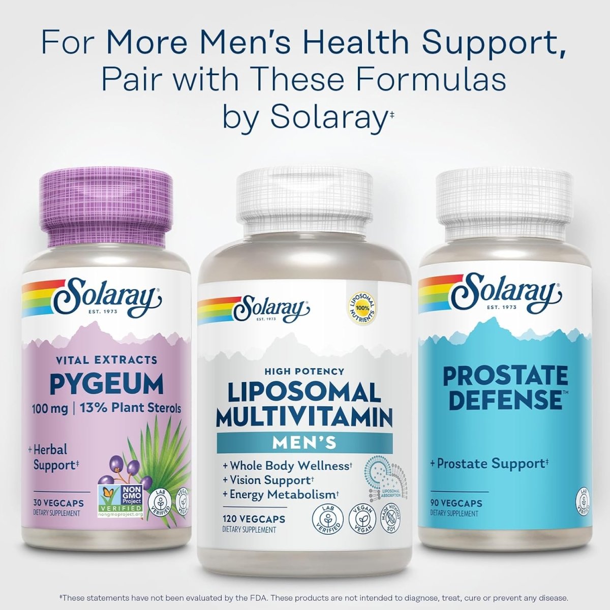 Solaray Prostate Defense – Men’s Wellness Support with Saw Palmetto, Zinc, Nettle, Pumpkin Seed & Green Tea – 90 Vegan Capsules - END Nutrition
