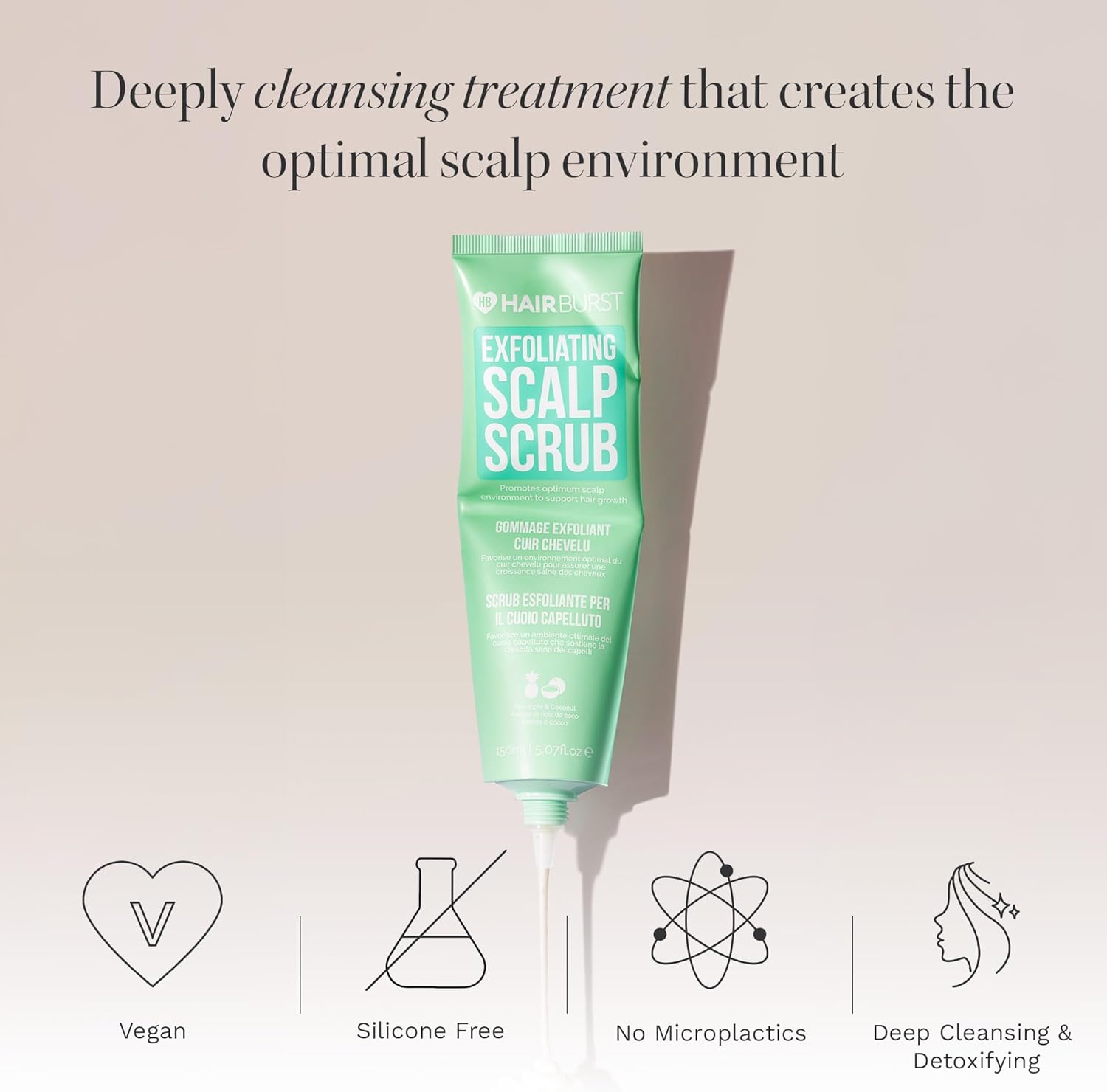 Hairburst Scalp Scrub | Vegan Anti‑Dandruff Pre‑Shampoo Treatment  Deep Cleansing & Hair Growth Support