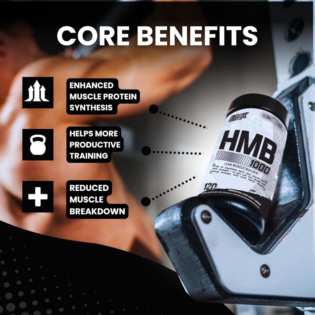 Nutrex HMB 1000 – 120 Capsules – Muscle Strength, Recovery & Anti‑Catabolic Support – With Beta‑Hydroxy Beta‑Methylbutyrate - END General Trading