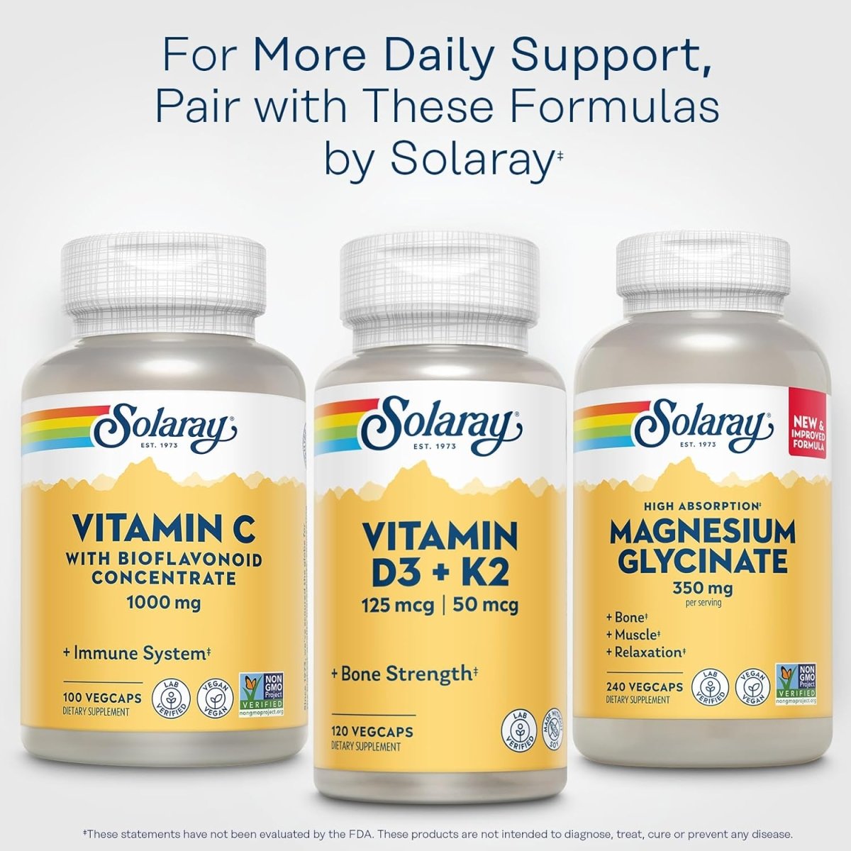 Solaray Vitamin C 1000 mg with Bioflavonoids – Immune, Skin, Hair & Nail Support – Rose Hips & Acerola – 100 Vegan Capsules - END Nutrition