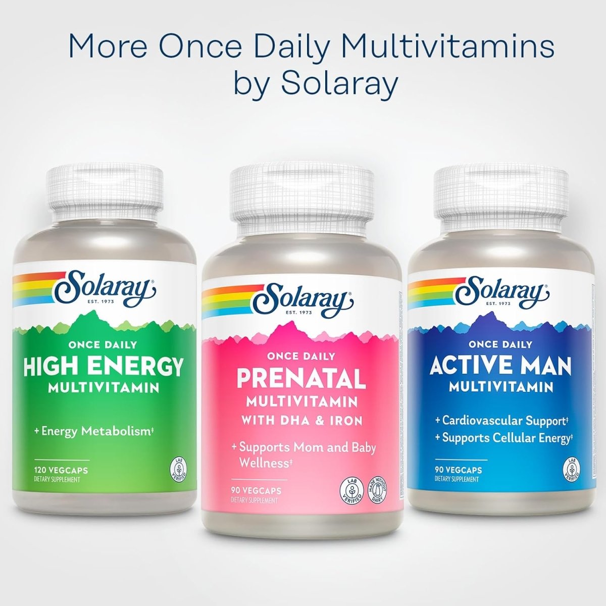 Solaray Once Daily Prenatal Multivitamin with DHA & Iron – Complete Vitamins & Minerals for Expectant Mothers – Herbal Blend & Whole Food Base – 90 Vegan Capsules - END Nutrition