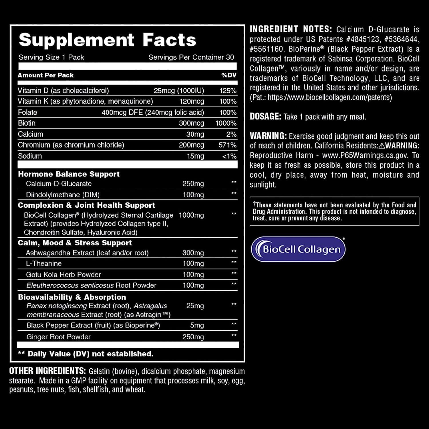 Animal Power Balance Women’s Wellness – Multivitamin & Hormonal Support – With Magnesium, Zinc, Herbal Extracts & Amino Acids – Energy, Mood Balance & Recovery – 30 Packs