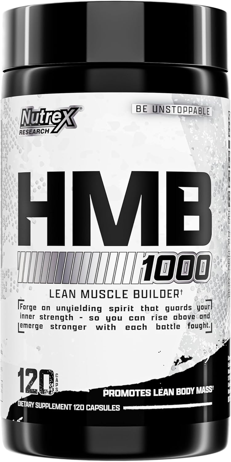 Nutrex HMB 1000 – 120 Capsules – Muscle Strength, Recovery & Anti‑Catabolic Support – With Beta‑Hydroxy Beta‑Methylbutyrate
