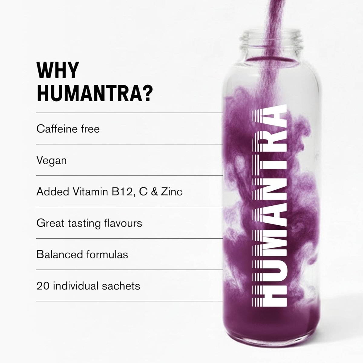 Humantra Electrolyte Powder – Elderberry (20 Sachets) | 6-Electrolyte Hydration | Plant-Based, Vegan, Sugar Free & Gluten Free - END General Trading