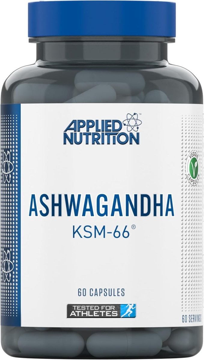 Applied Nutrition Ashwagandha KSM‑66 – Premium Herbal Supplement – Energy, Stress & Anxiety Support – 60 Capsules - END Nutrition