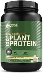 Optimum Nutrition Gold Standard 100% Plant – Vegan Protein Powder for Muscle Support & Recovery – Creamy Vanilla, 1.63 lbs