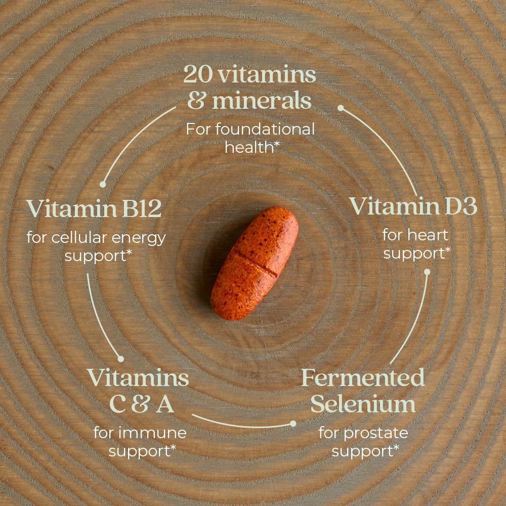 New Chapter Men’s Multivitamin 50+ One Daily – Brain, Heart & Prostate Support, Gentle, Non - GMO, 72 Tablets - END Nutrition