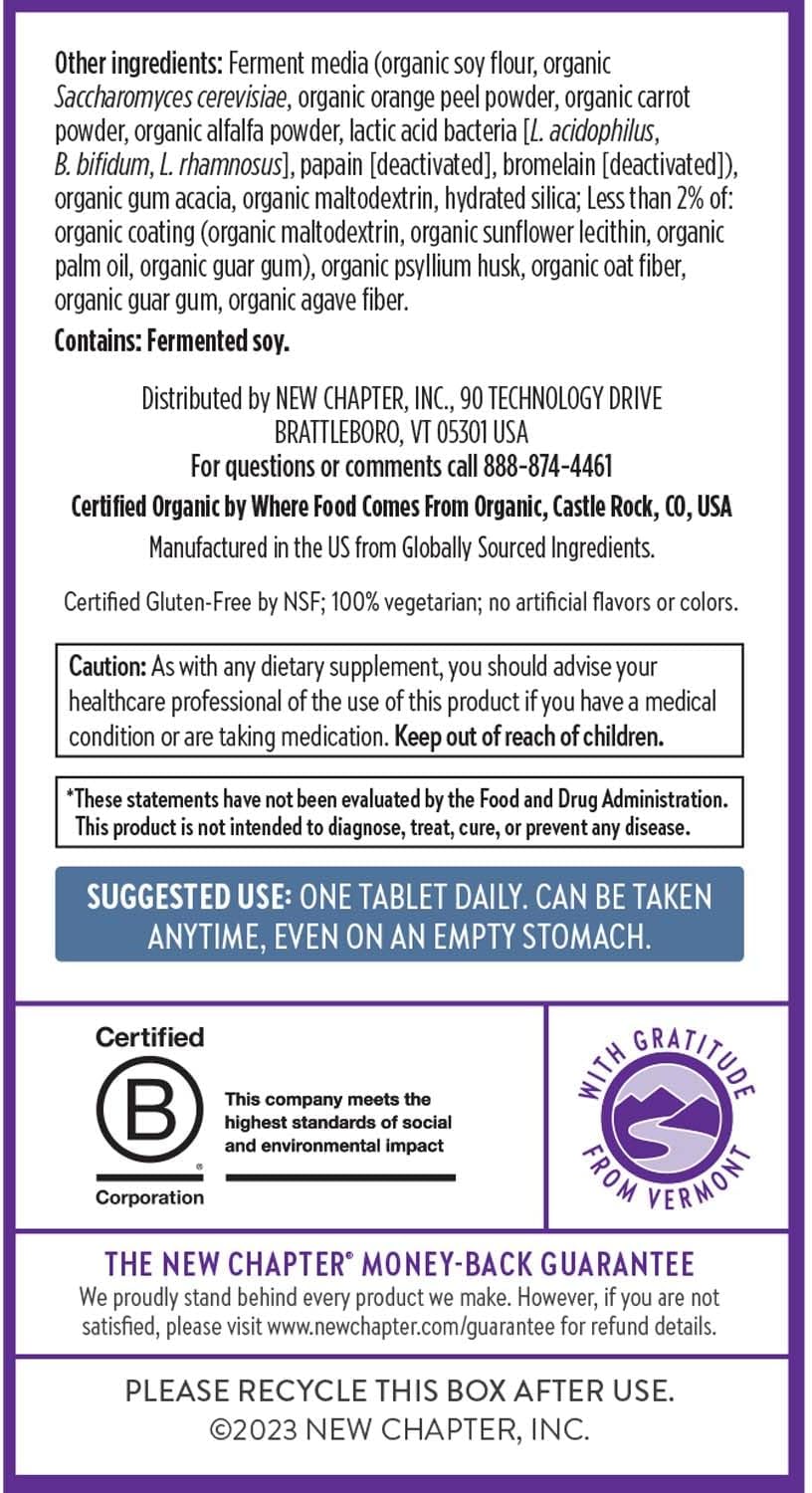 New Chapter Men’s Multivitamin 50+ One Daily – Brain, Heart & Prostate Support, Gentle, Non - GMO, 72 Tablets - END Nutrition