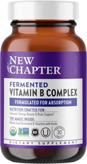 New Chapter Fermented Vitamin B Complex Capsules|Energy & Brain Support, 30 Capsules