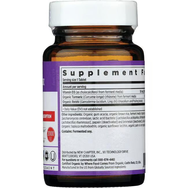 New Chapter Fermented Vitamin D3 2000 IU – 30 Capsules