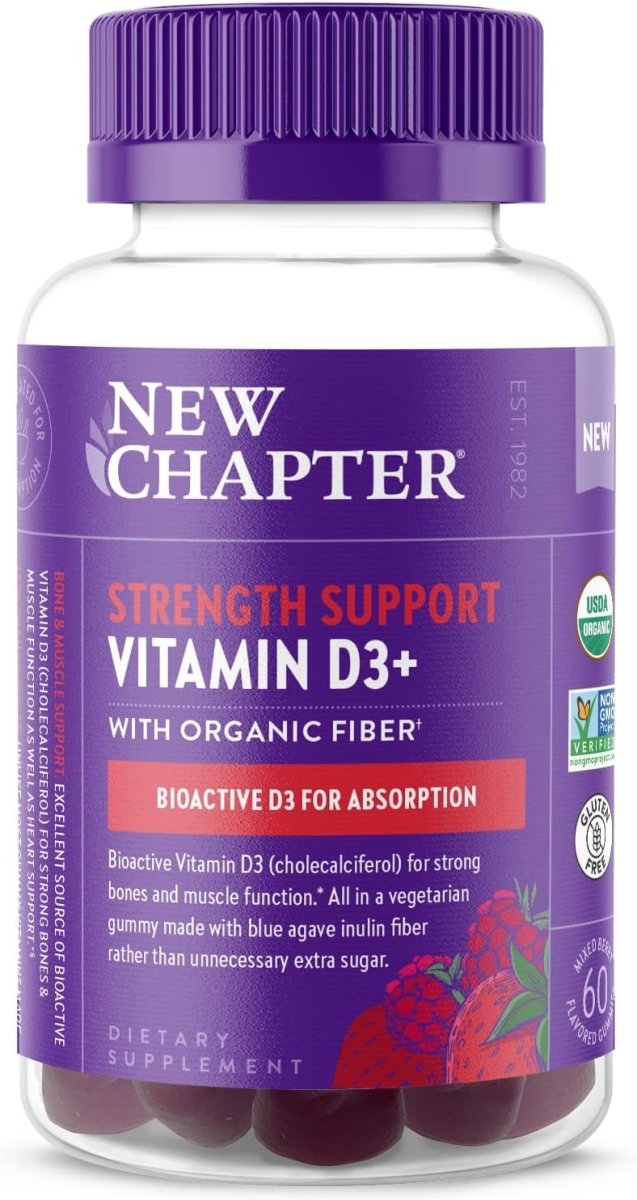 New Chapter Organic Vitamin D3 Gummies 1000 IU | 60 Vegetarian Gummies - END Nutrition
