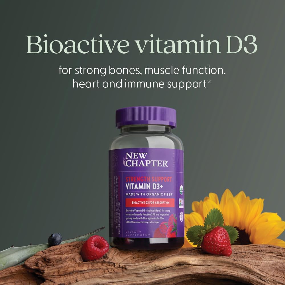 New Chapter Organic Vitamin D3 Gummies 1000 IU | 60 Vegetarian Gummies