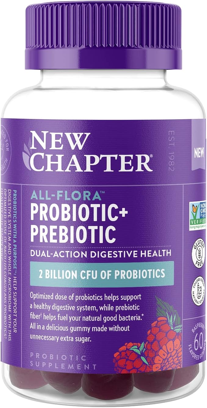 New Chapter All - Flora Probiotic + Prebiotic Gummies, 2 Billion CFU, 60 Gummies - END Nutrition
