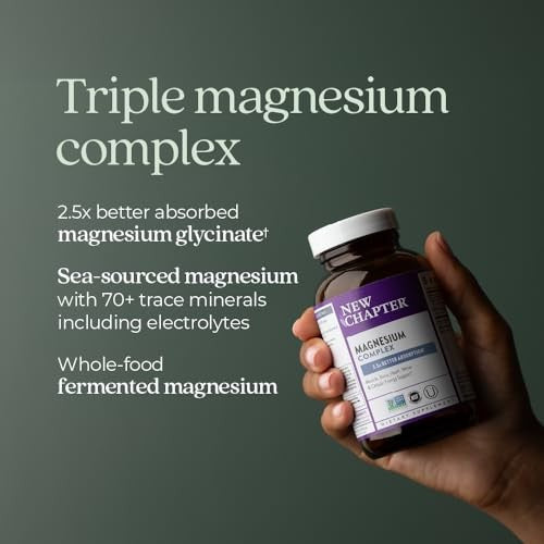 New Chapter Magnesium Complex 325mg Triple Magnesium, 60 Tablets
