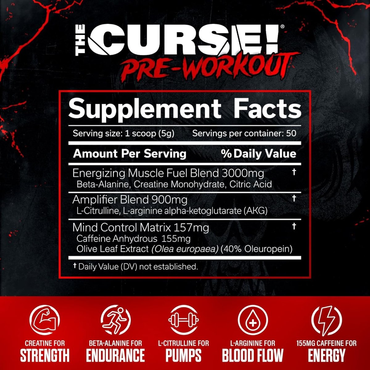 JNX The Curse Pre Workout Pina Colada 50 Servings Energy & Focus Booster - END Nutrition
