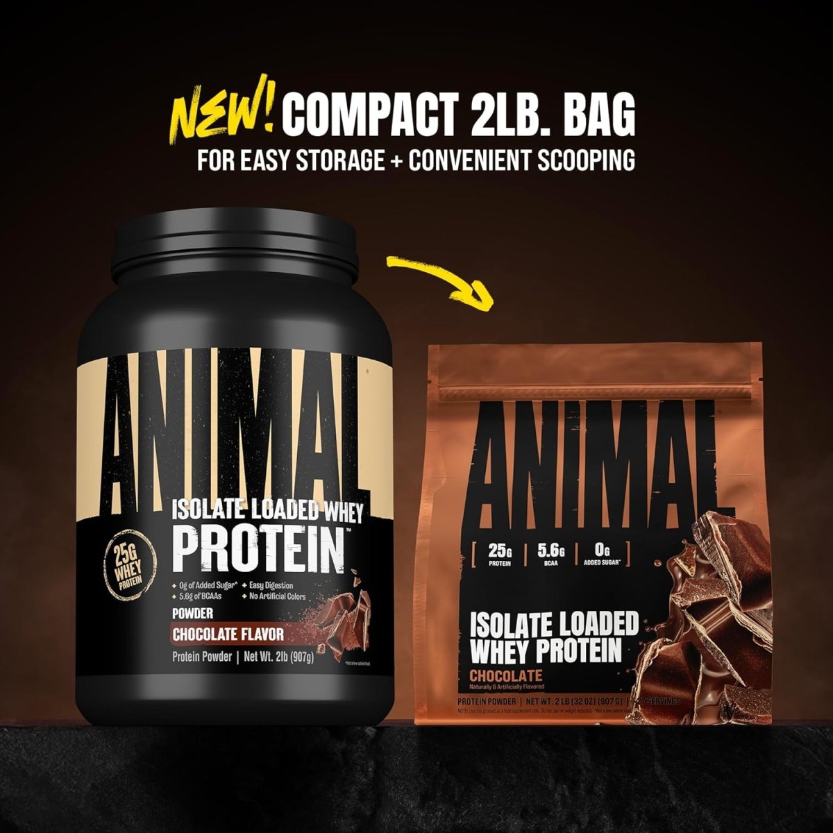 Universal Nutrition Animal Isolate Loaded Whey Protein – Fast Recovery & Lean Muscle – Chocolate Flavor – 2 lb - END General Trading