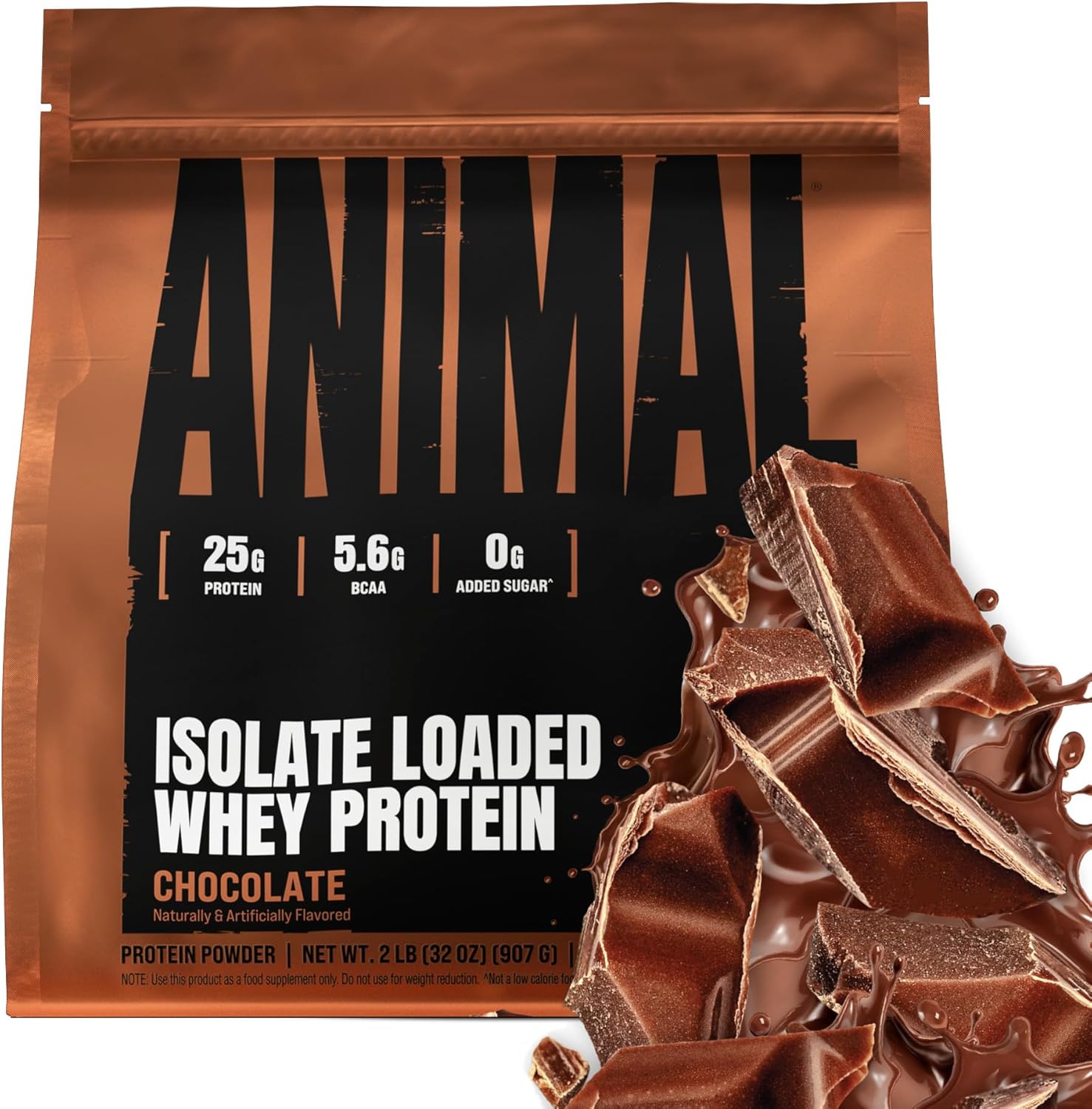 Universal Nutrition Animal Isolate Loaded Whey Protein – Fast Recovery & Lean Muscle – Chocolate Flavor – 2 lb