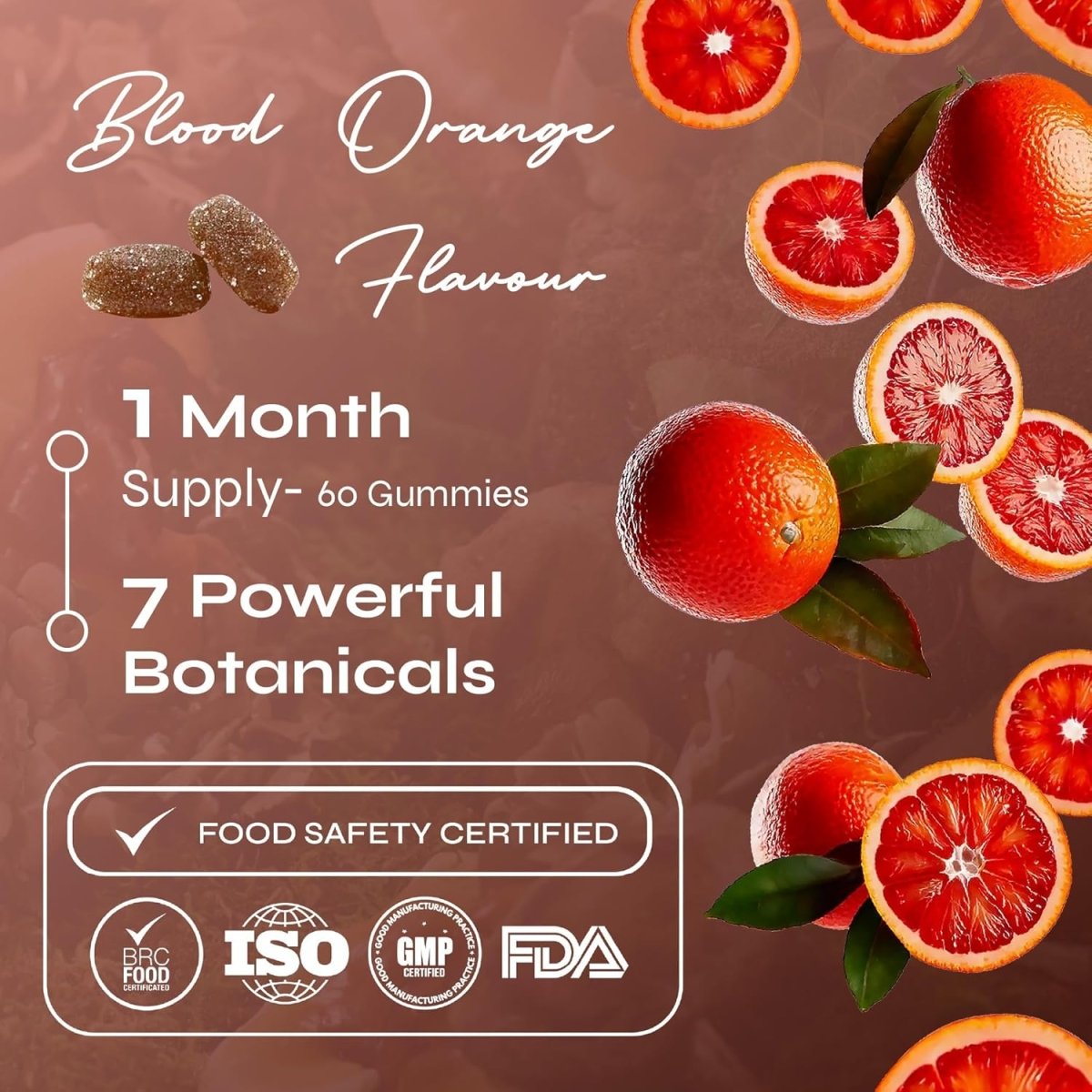 Known Tasty Brain Mushrooms Gummies – Lion’s Mane, Cordyceps, B Vitamins for Energy & Focus, Natural Orange Flavour – 60 Vegan Gummies, 1 Month Supply - END Nutrition