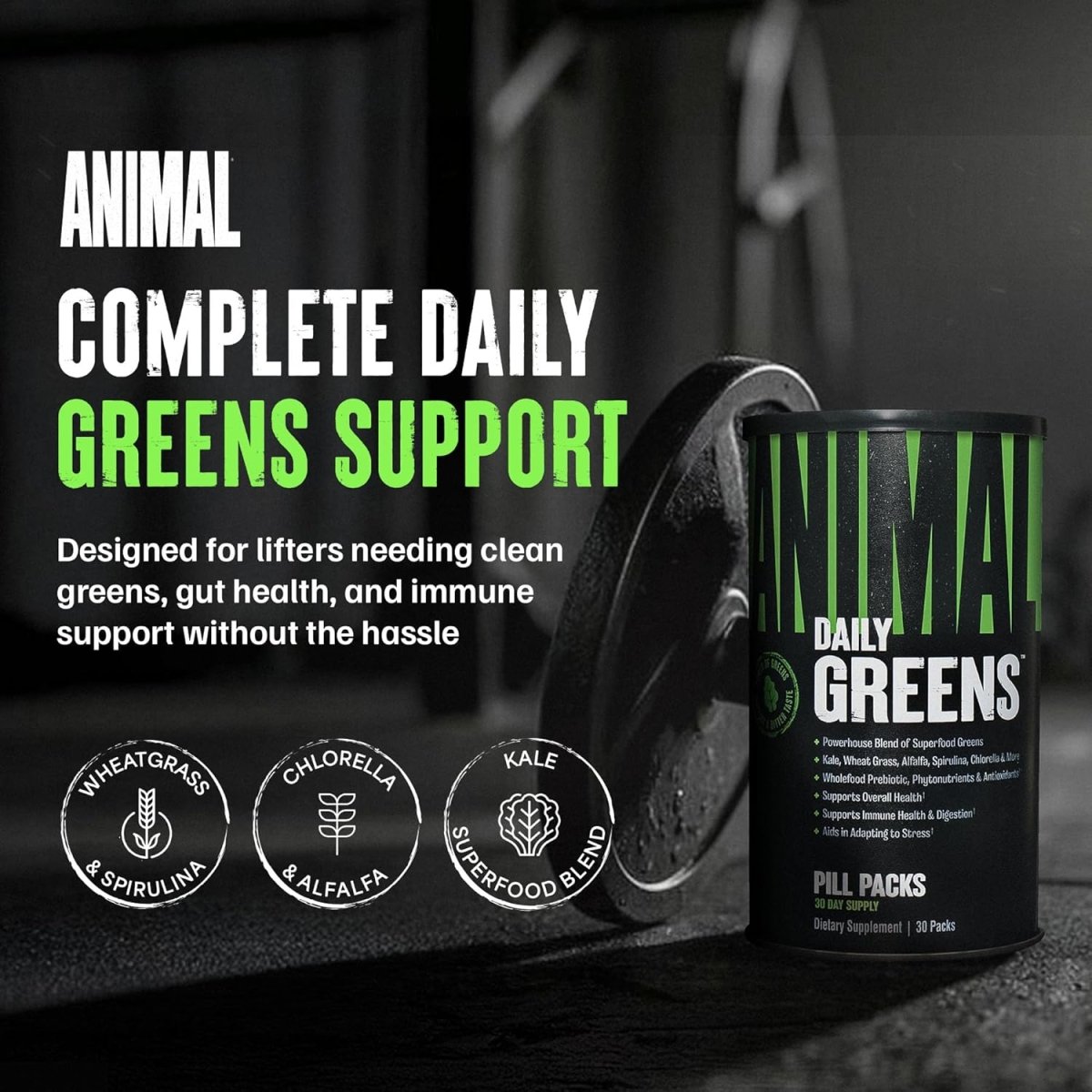 Universal Nutrition Animal Daily Greens – Superfood & Antioxidant Blend – Immunity, Digestion & Wellness – 30 Packs - END General Trading